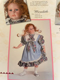 Rare Hildegard Gunzel Limited Edition Vinyl Doll Meredith With Glass Eyes and Hand Painted Features