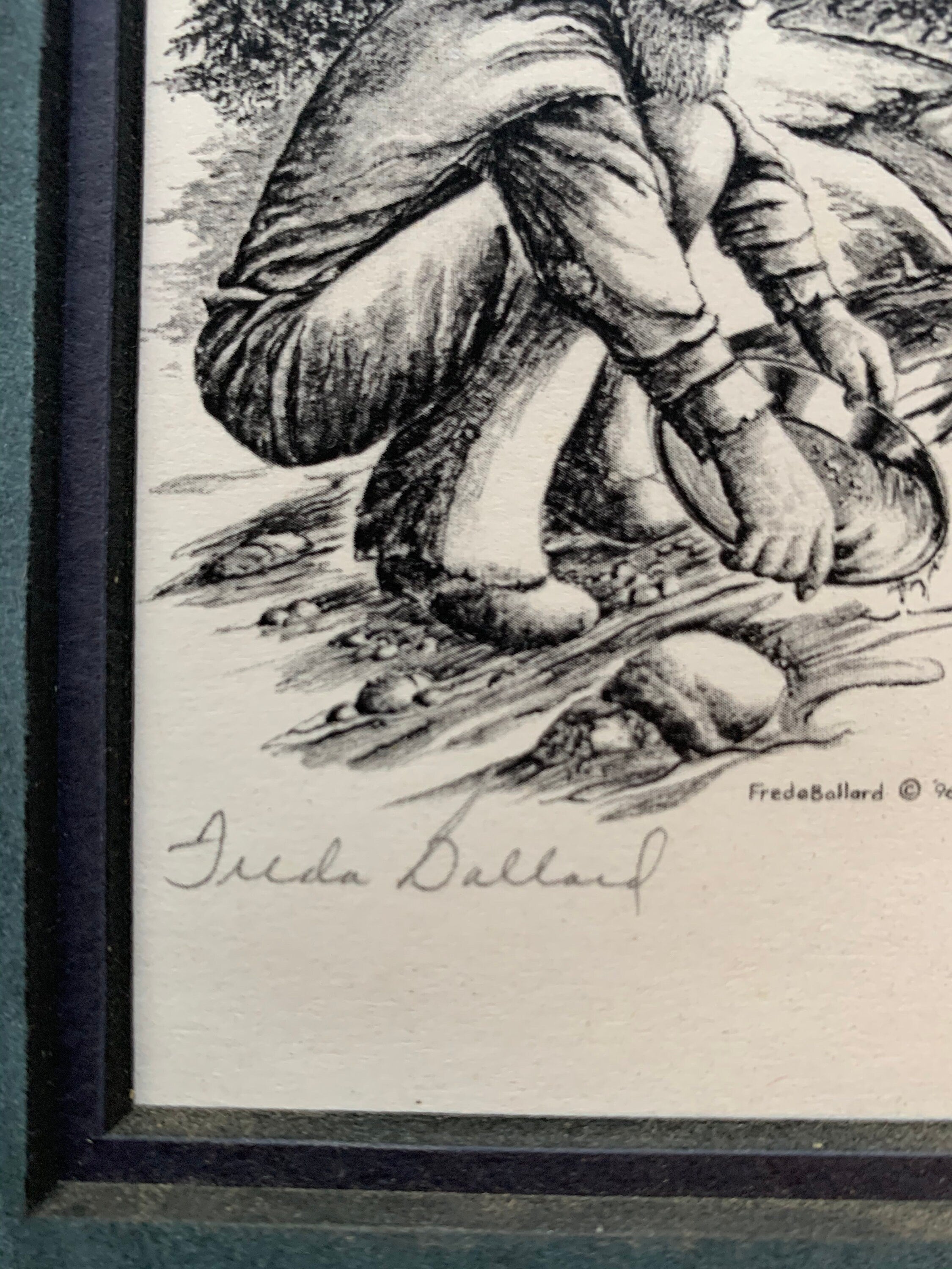 Beautiful Freda Ballard The Pan Handler Print dated 1996