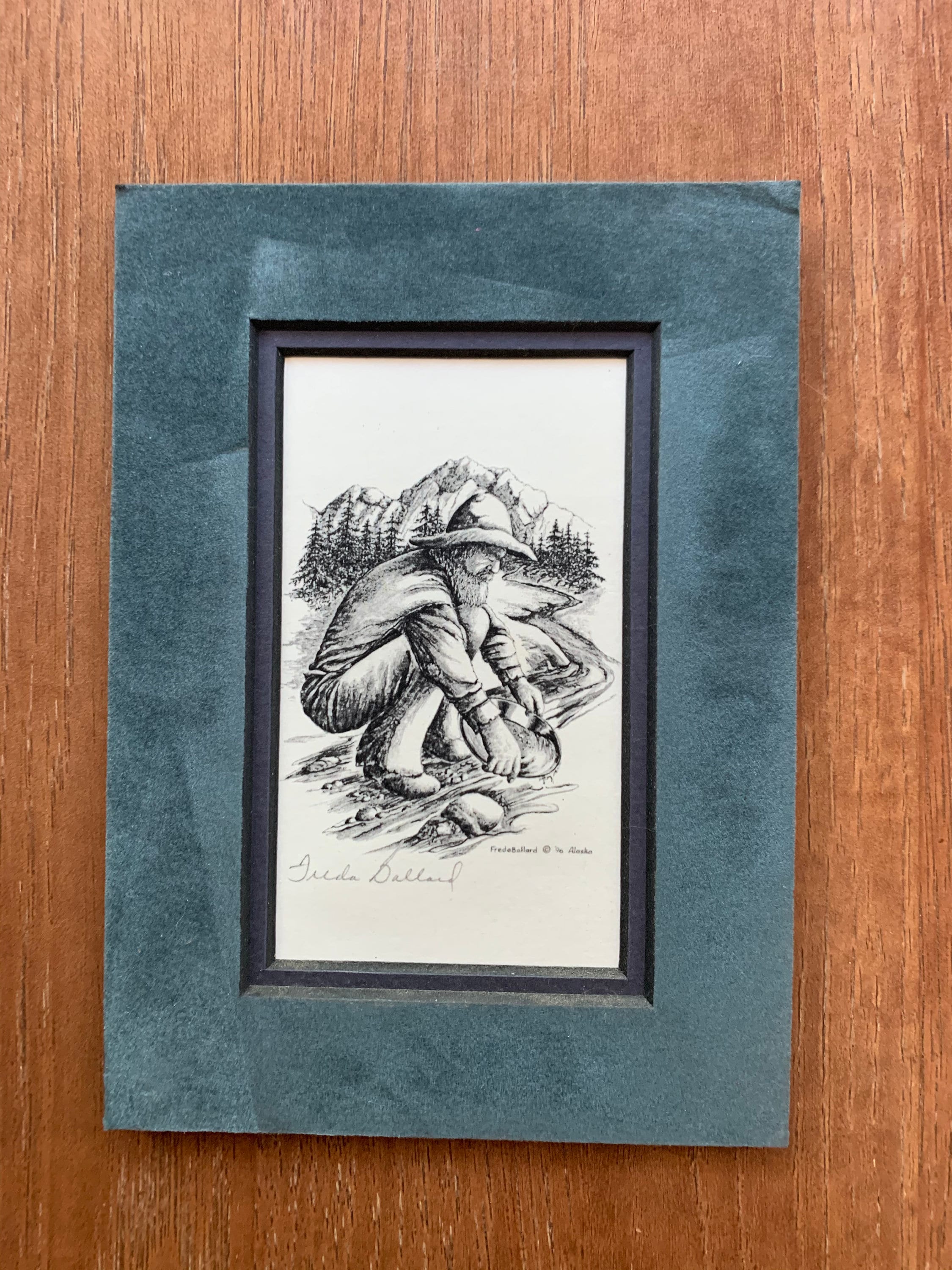 Beautiful Freda Ballard The Pan Handler Print dated 1996