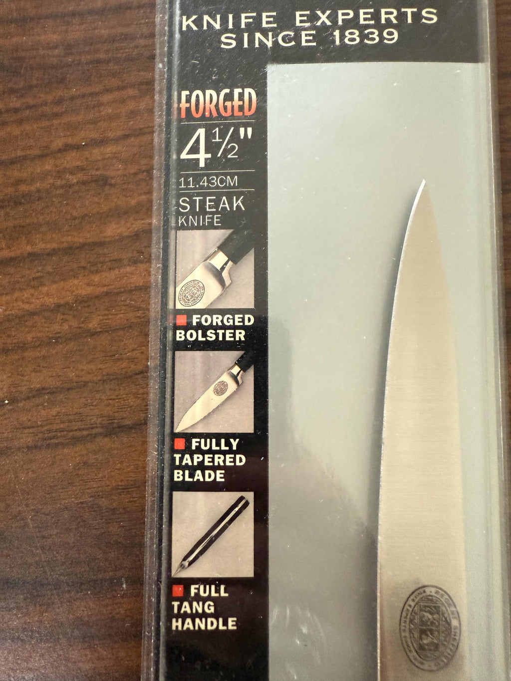 Vintage Regent Sheffield Forged Steel 4 1/2" Steak Knife In the Original Packing