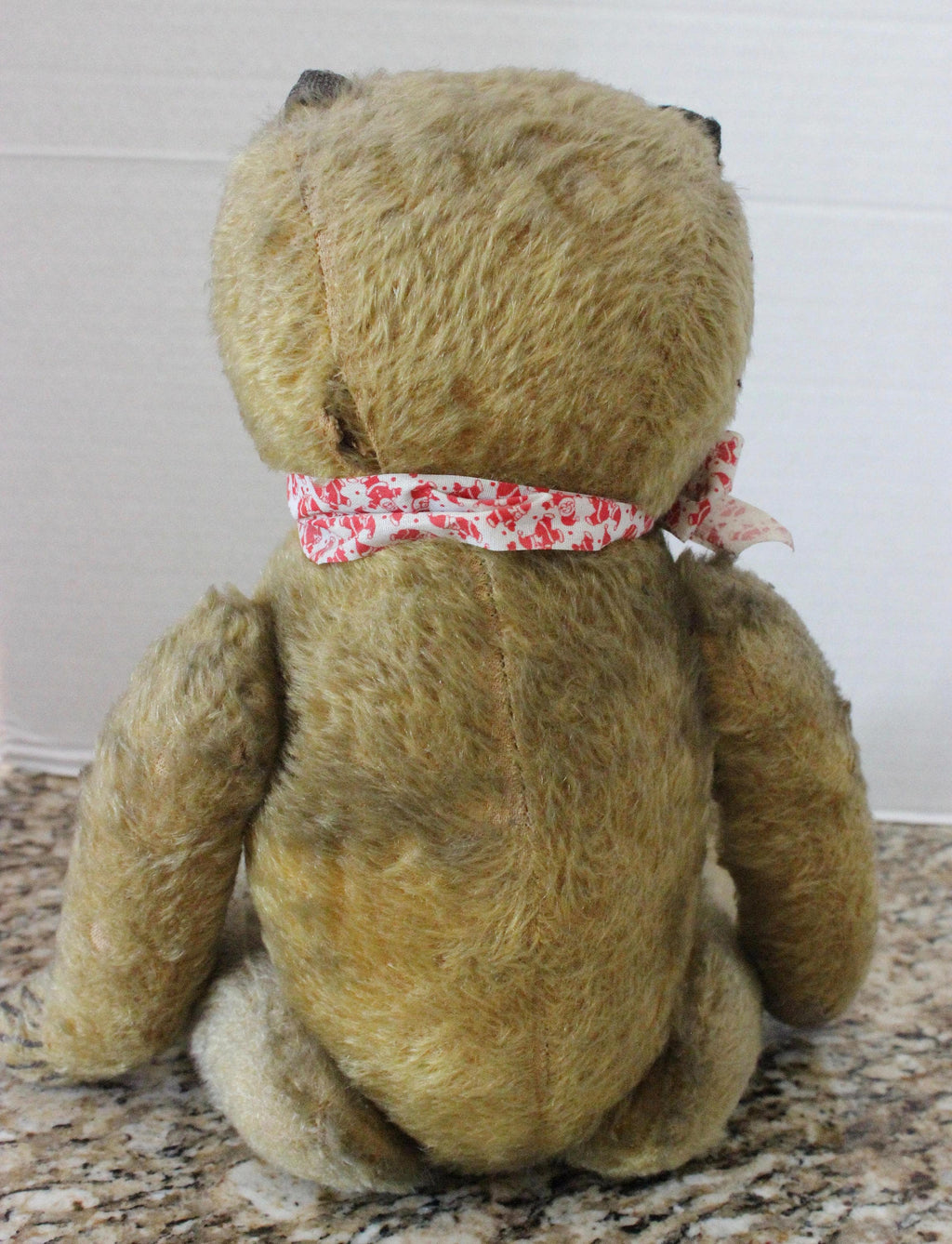 Rare Old 1920's 18" Antique German German Strunz? Steiff? Primitive Blonde Mohair Straw Stuffed Teddy Bear