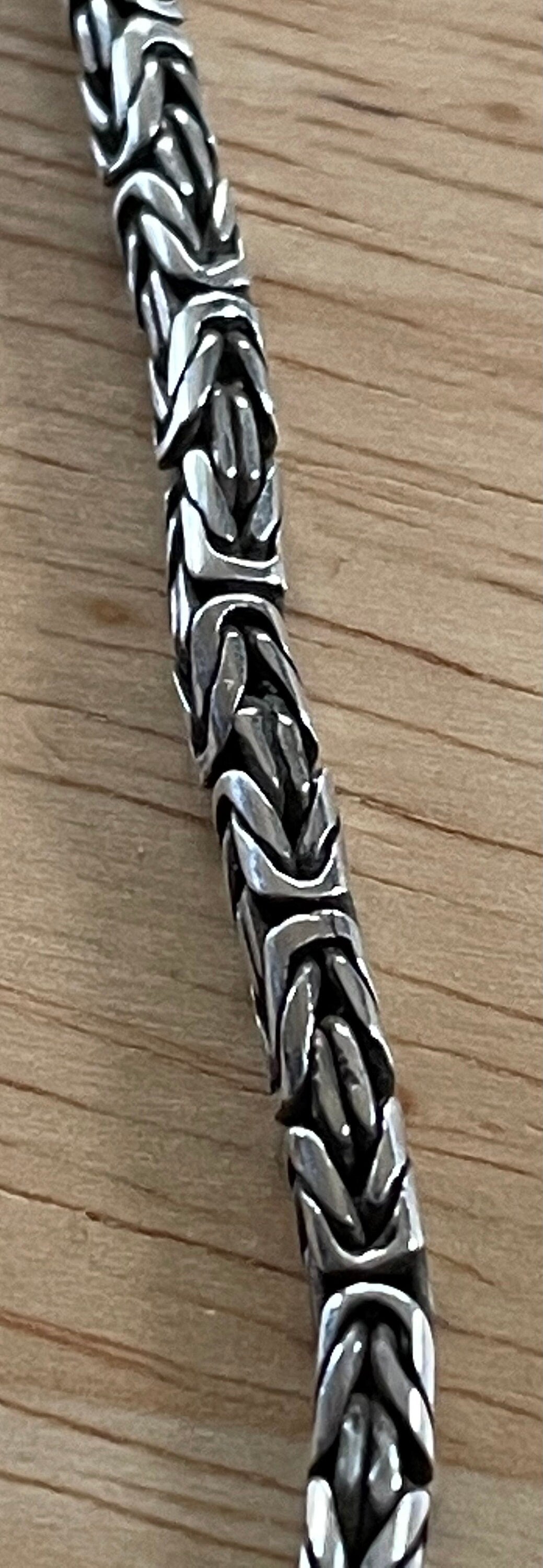Beautiful Unique Heavy Sterling Silver Chain Necklace