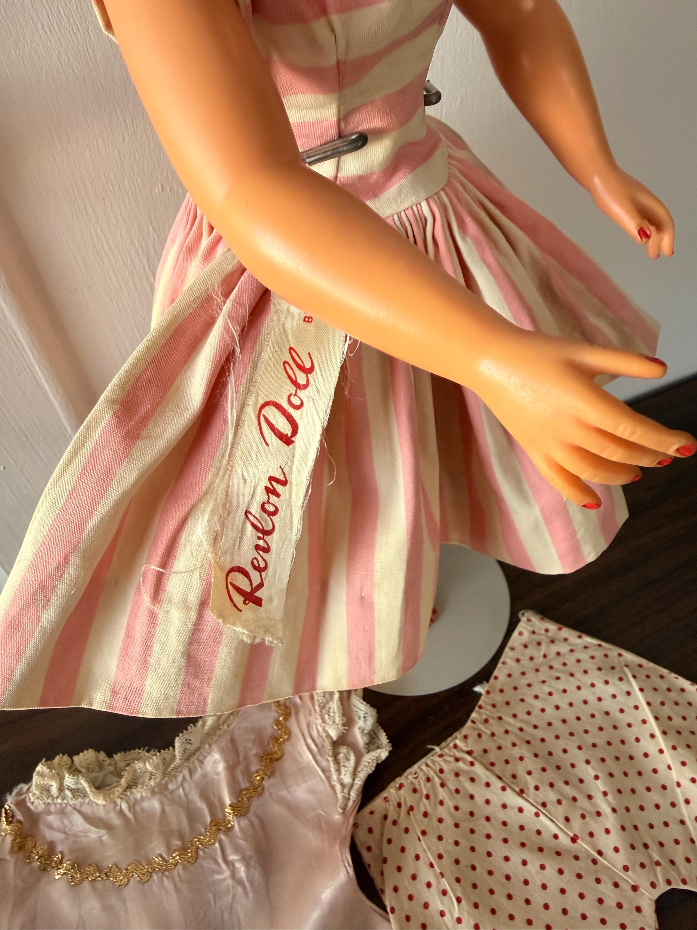 Estate Find 1950's Ideal Miss Revlon Doll in Original Dress With Clothes