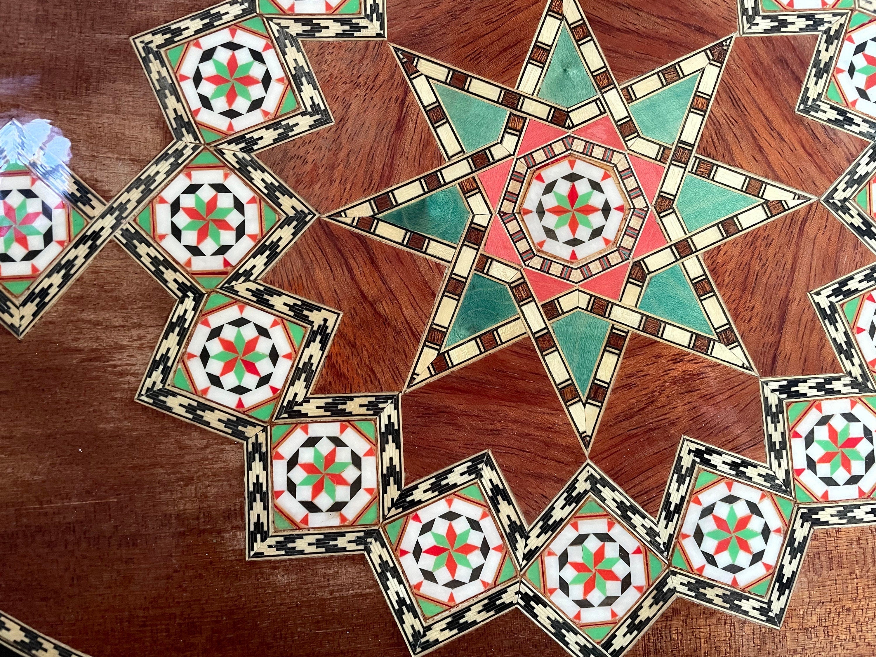 Rare Hard to Find Antonio Lopez Morilla Torremoinos Wood Inlay Serving Tray or Wall Hanging