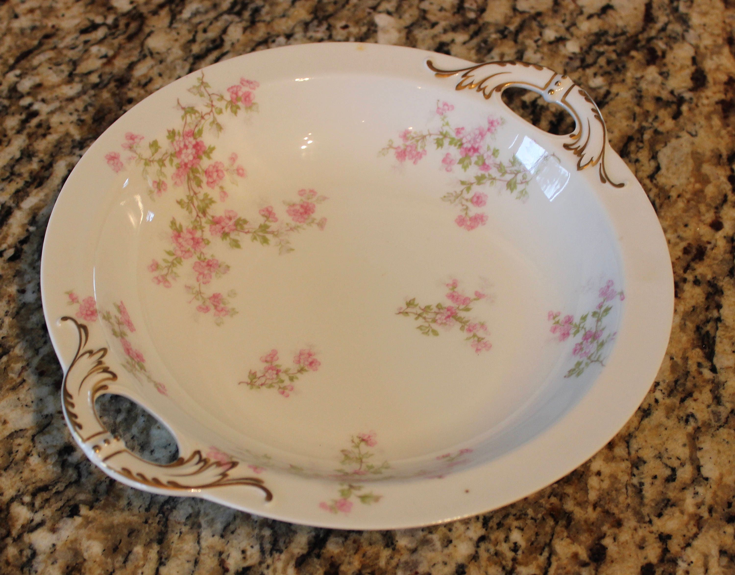 Antique Haviland Limoges Double Handle Serving Bowl