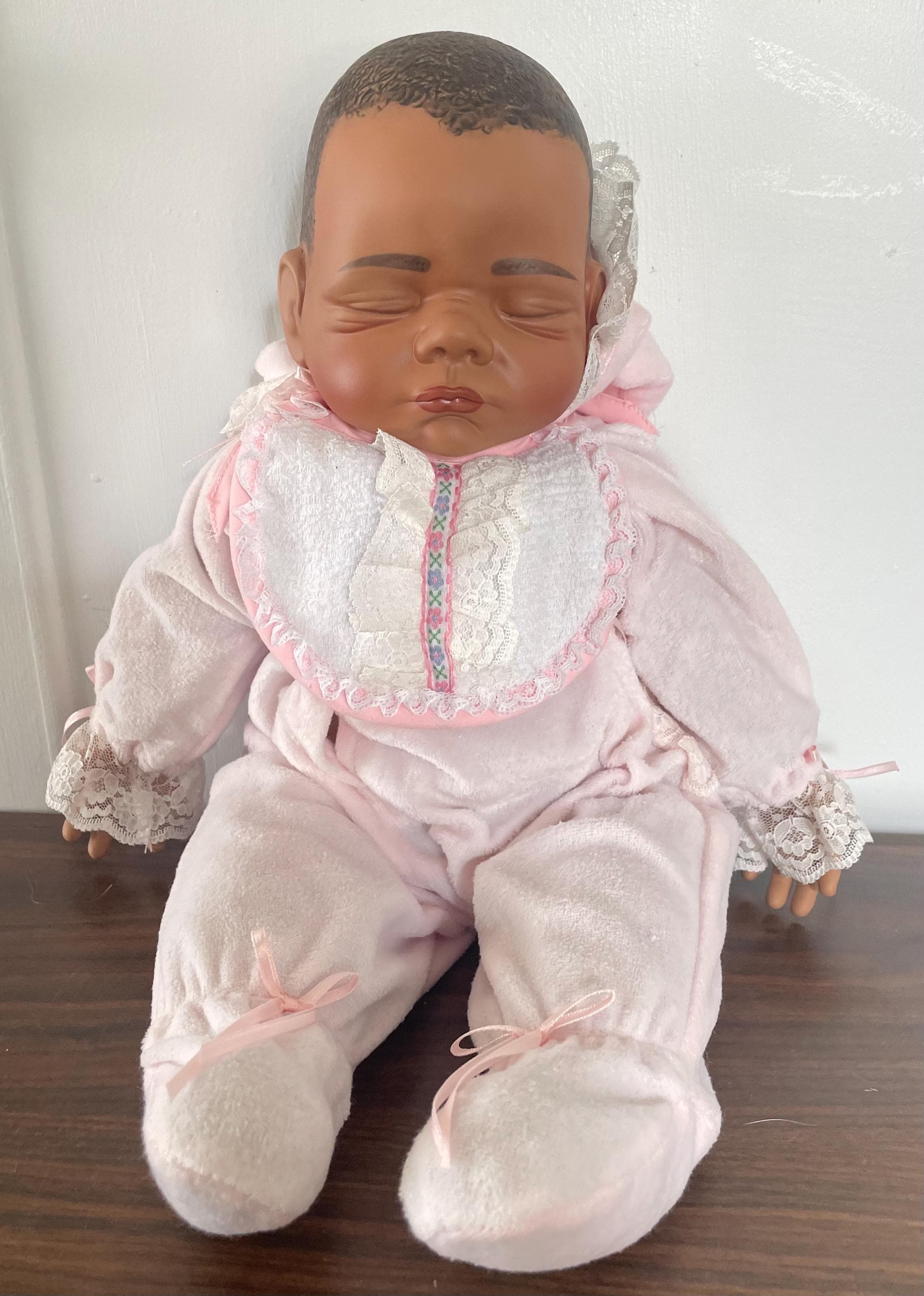 Vintage Ashton Drake Galleries Black Baby Doll Limited Edition Made By Joyce Wolf Hard to Find