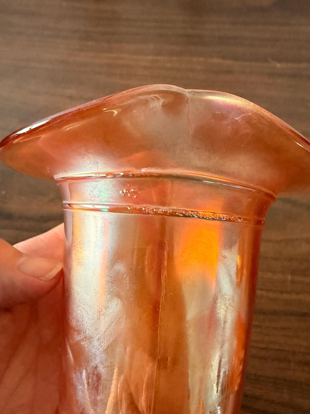 Vintage Vintage Dugan Marigold Carnival Glass Hat Violet Basket