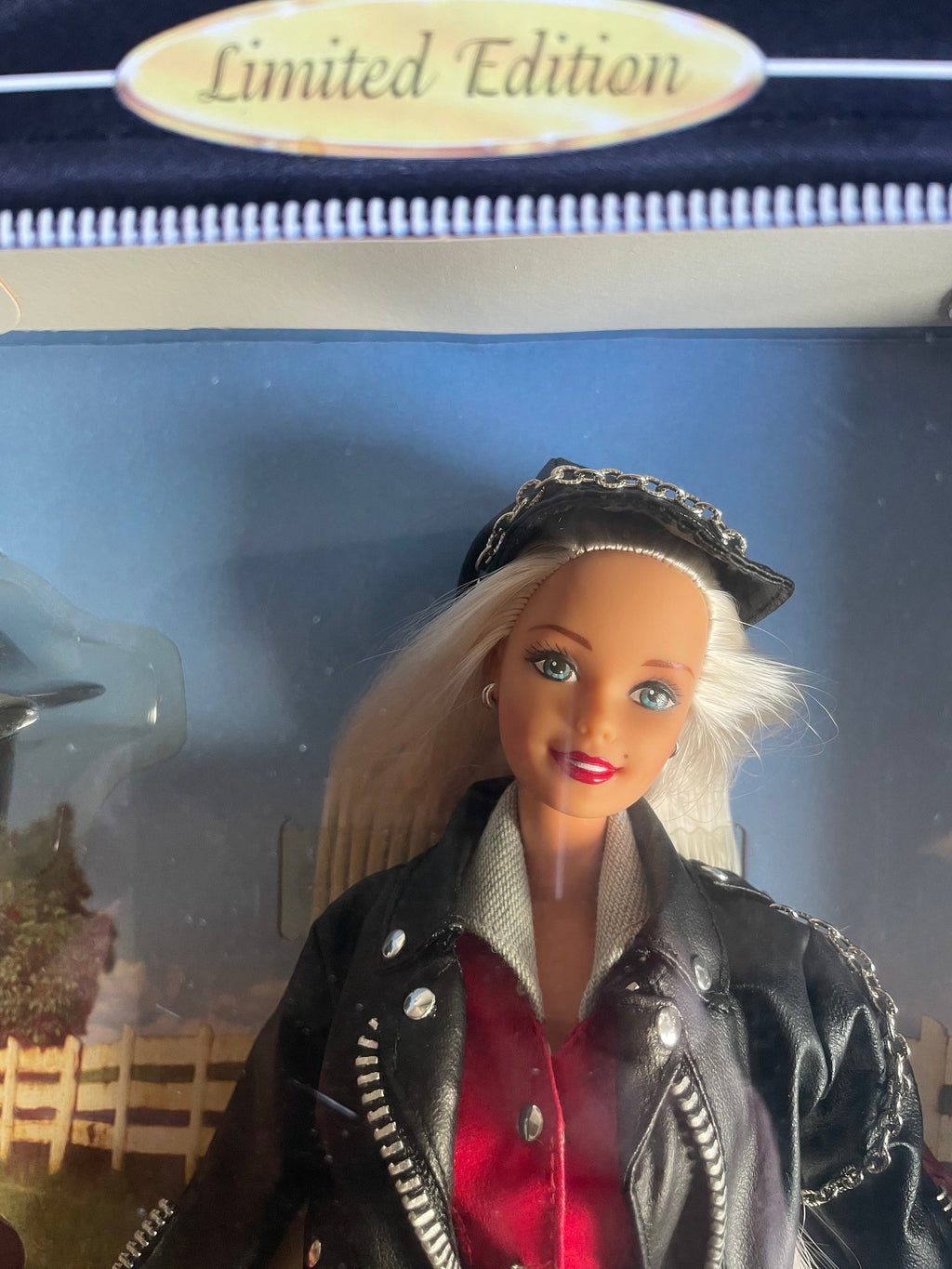 Vintage 1997 Limited Edition "Harley Davidson" Barbie Doll Mint in the original box Leather Riding Jacket and backpack
