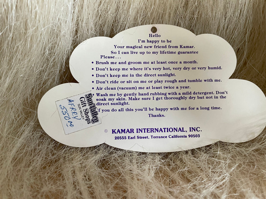 Large Vintage Kamar International Long Blonde Mohair Gorilla