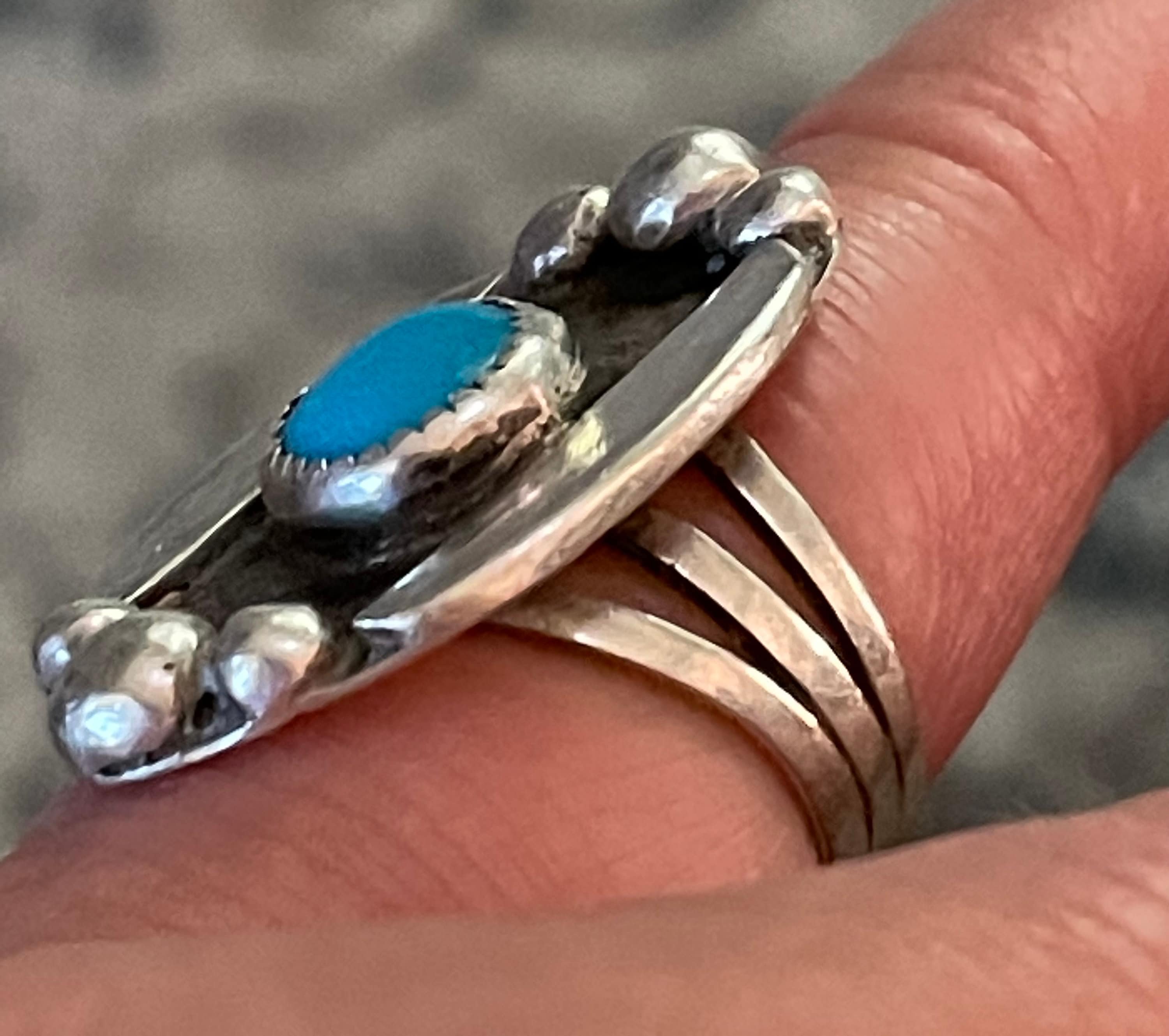 Beautiful Native American Turquoise Ring Size 5