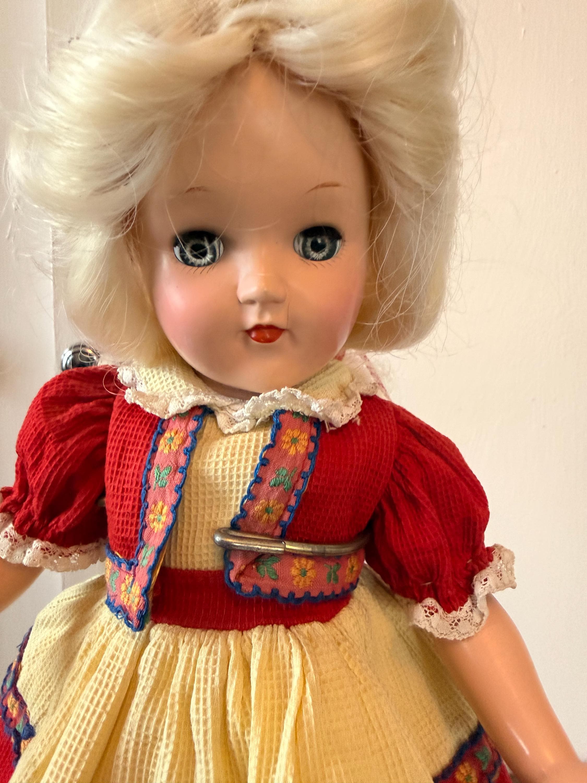 Estate Find Beautiful Vintage Ideal Toni P-90 14" Blonde Original Dress with Tag