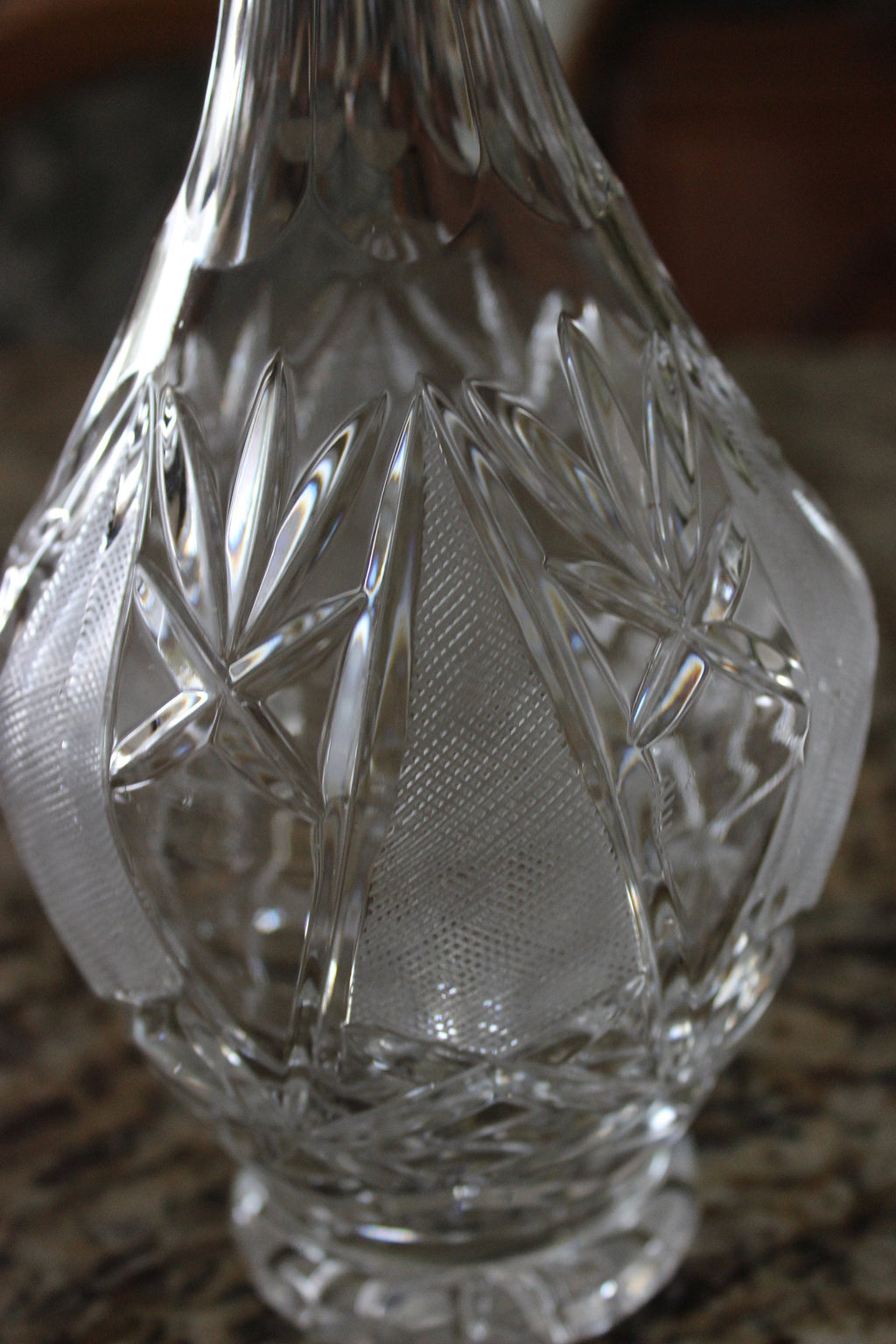 Stunning Vintage Heavy Cut Crystal Liquor Decanter Wine Carafe Very Elegant