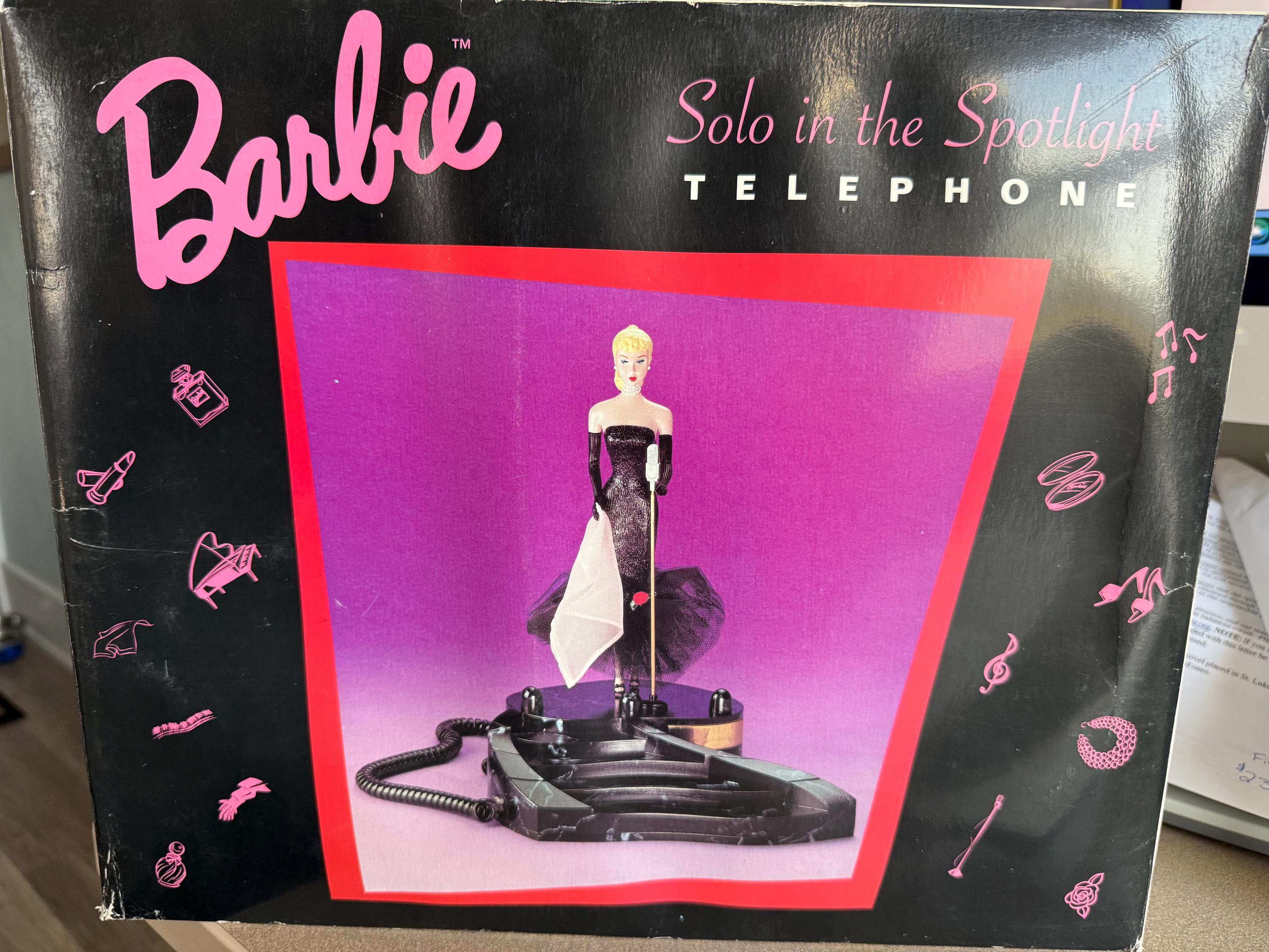 Vintage 1995 Barbie Solo In the Spotlight Telephone Collectible in the Original Box