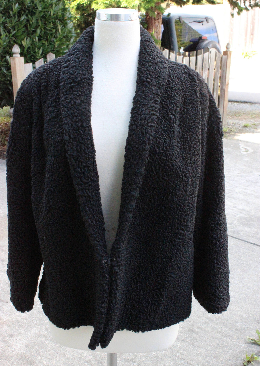 Beautiful Anna Farrell Black Persian Lamb Bolero Jacket Size Large