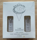 Studex 14k .585 White Gold Tiffany Cubic Ear Piercing Earrings