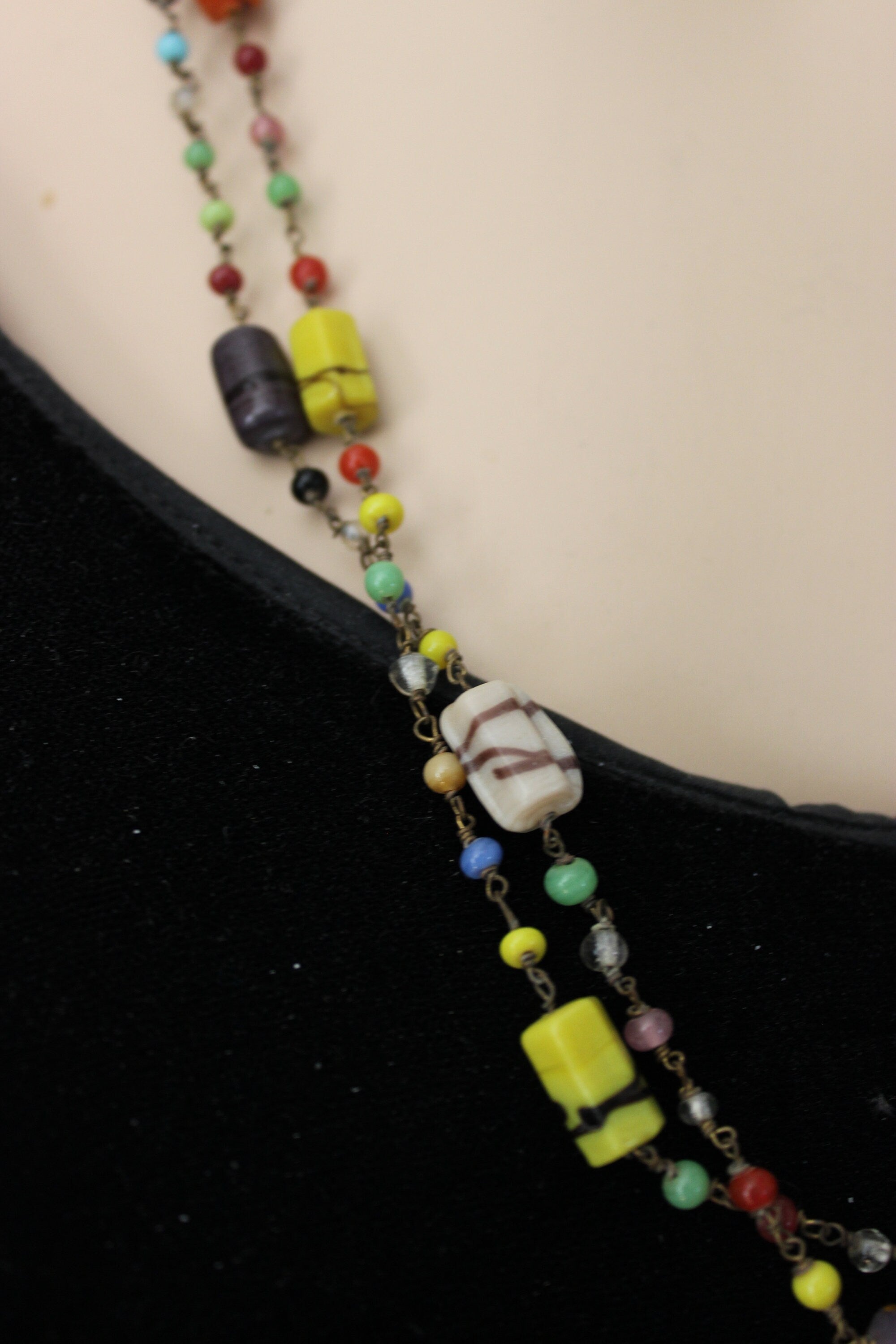 Vintage Multi Color Venetian Millefiori Necklace Murano Glass Italian