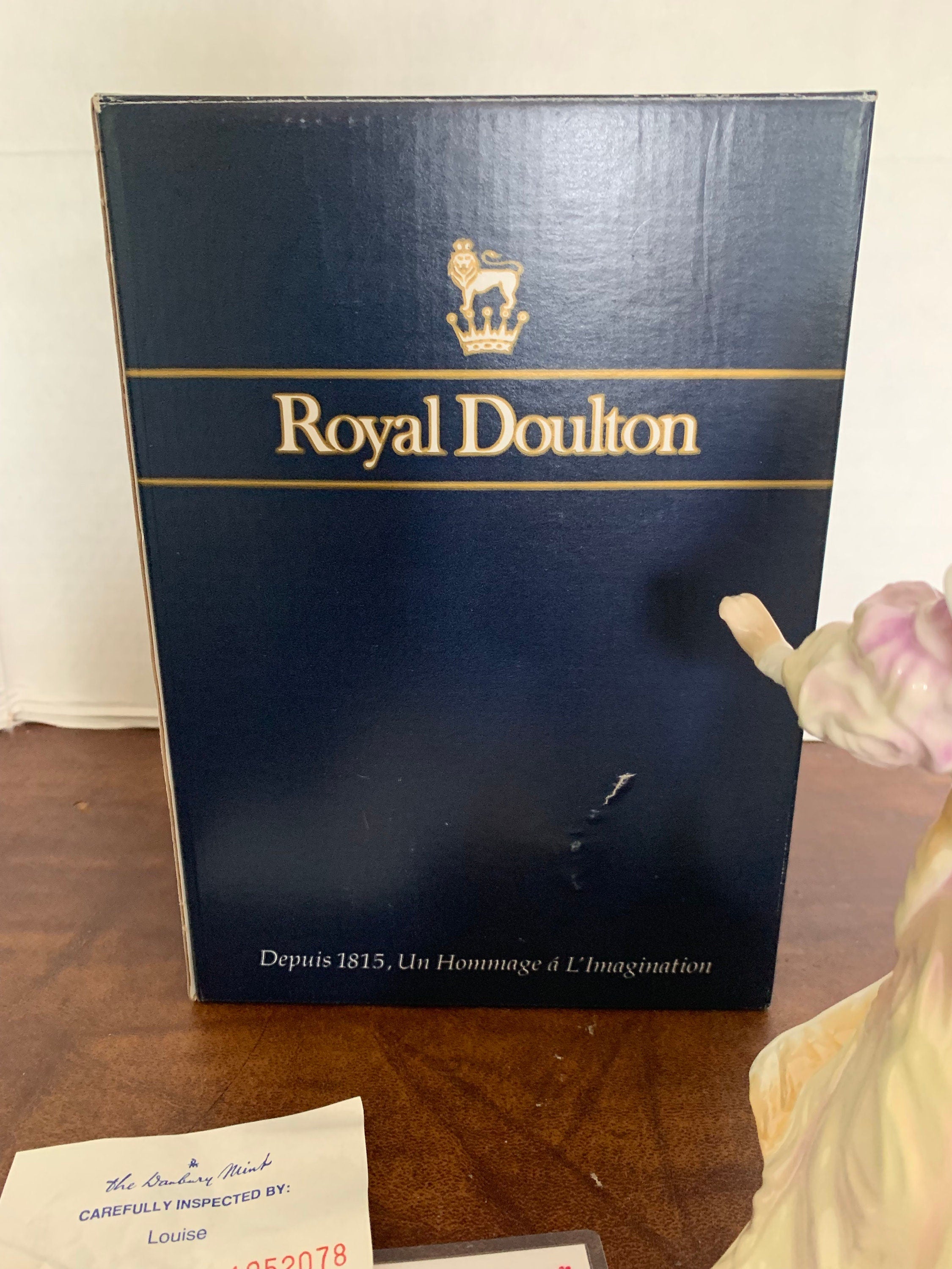 Vintage 1995 Lady Doulton Royal Doulton "Lily" with her Dog Figurine New in Box