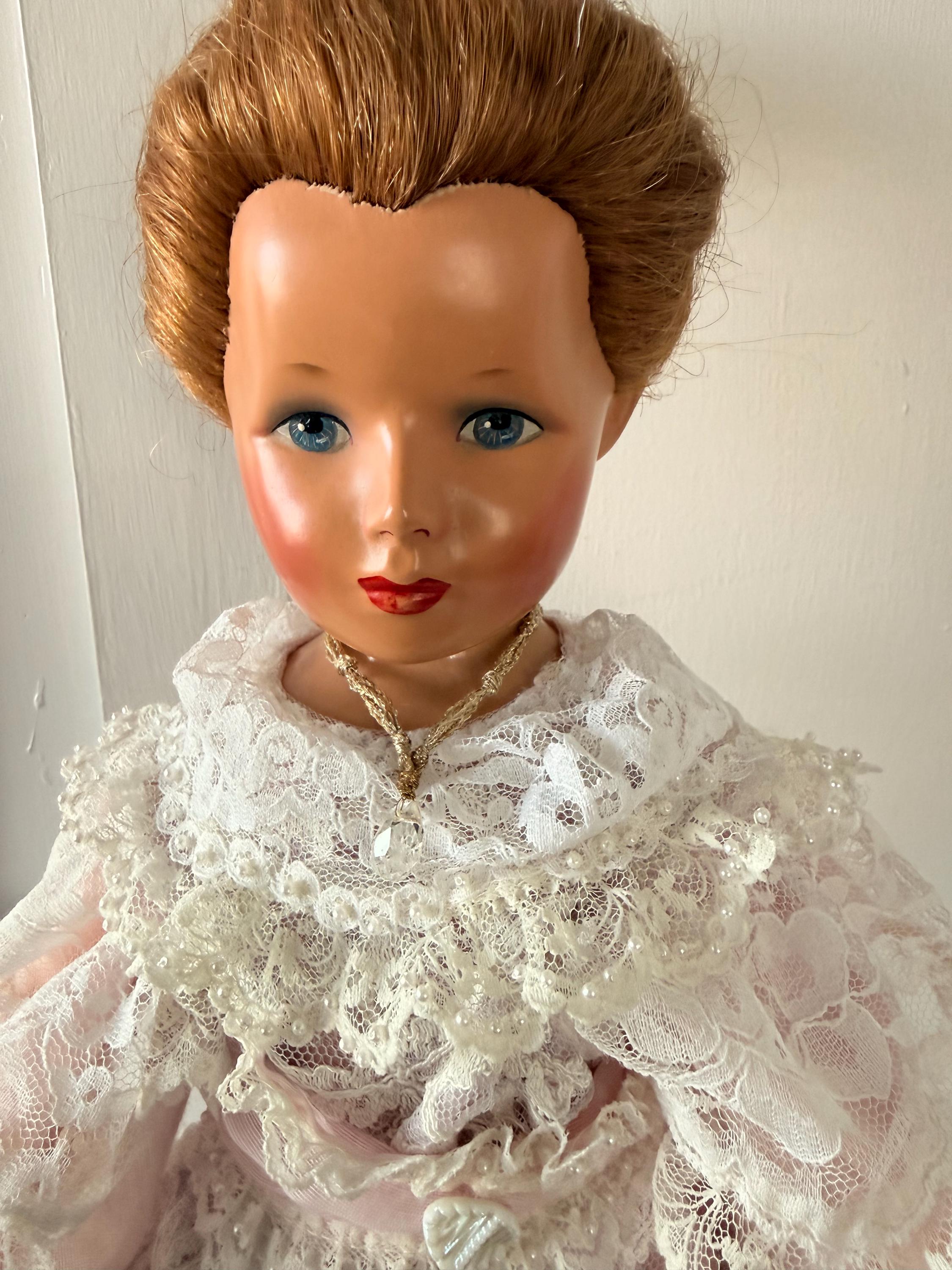 Estate Find Rare 1940's Composition Doll Monica Of Hollywood 20" Hand Painted Face