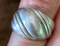 Beautiful Old Fashioned Style Sterling Silver Signed Kabana Ring size 8