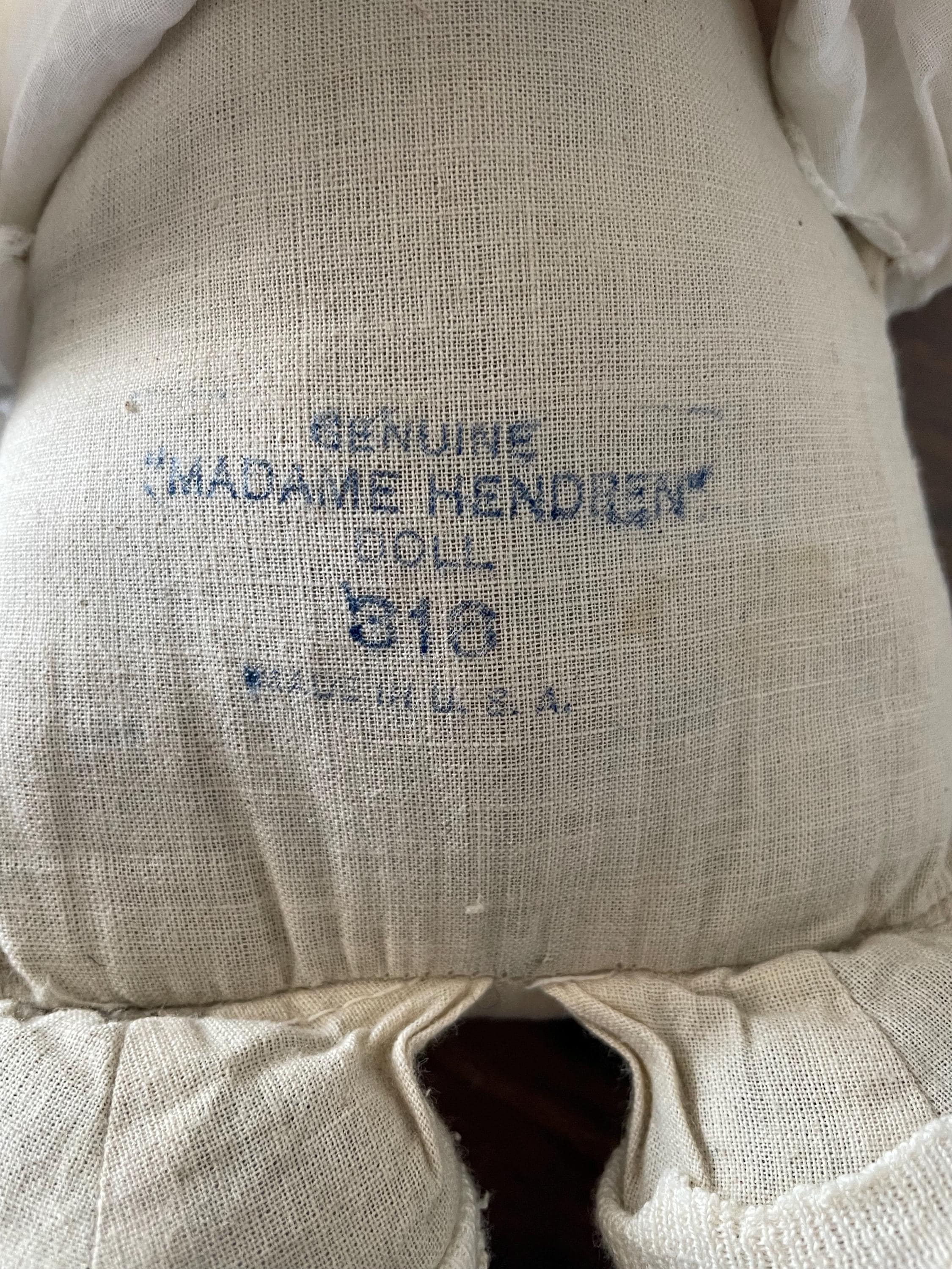 Antique Madame Hendren 316 Baby Doll Body with Working Cryer and AM Bisque Doll Head Sleep Eyes