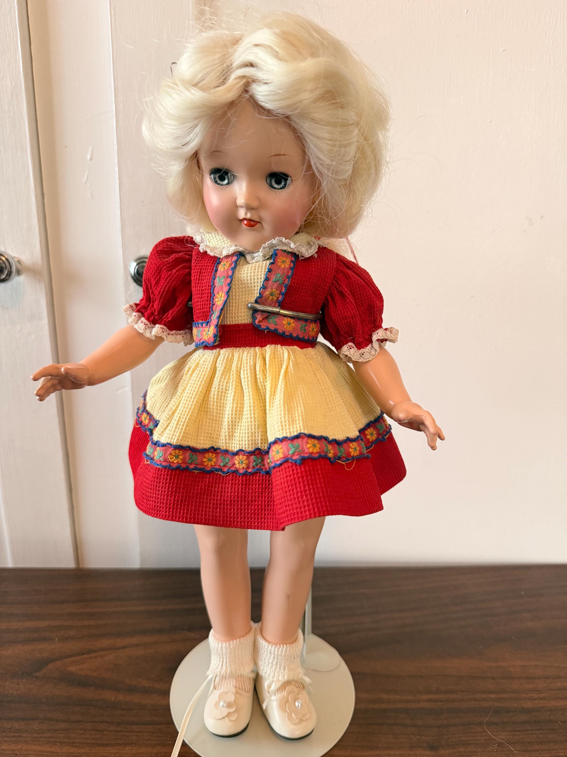 Estate Find Beautiful Vintage Ideal Toni P-90 14" Blonde Original Dress with Tag