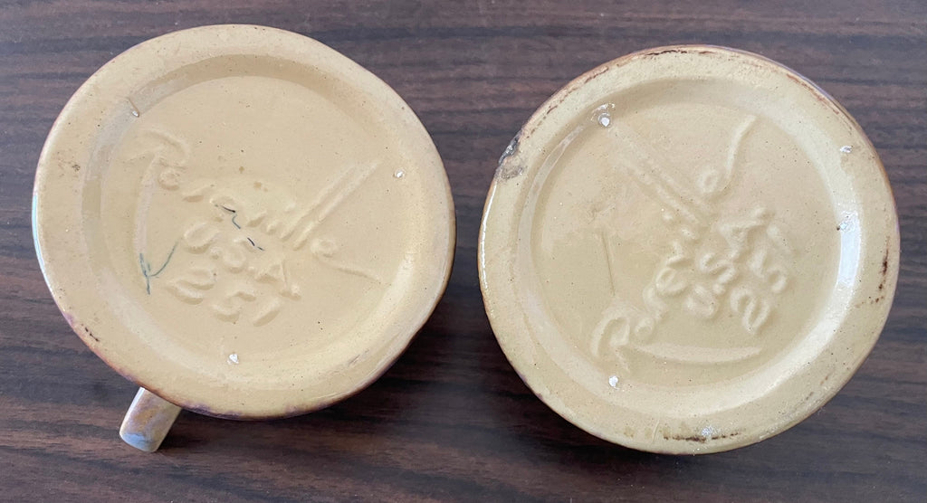 Pair Of Vintage 1940's Roseville Pottery Taper Candle Holders #251