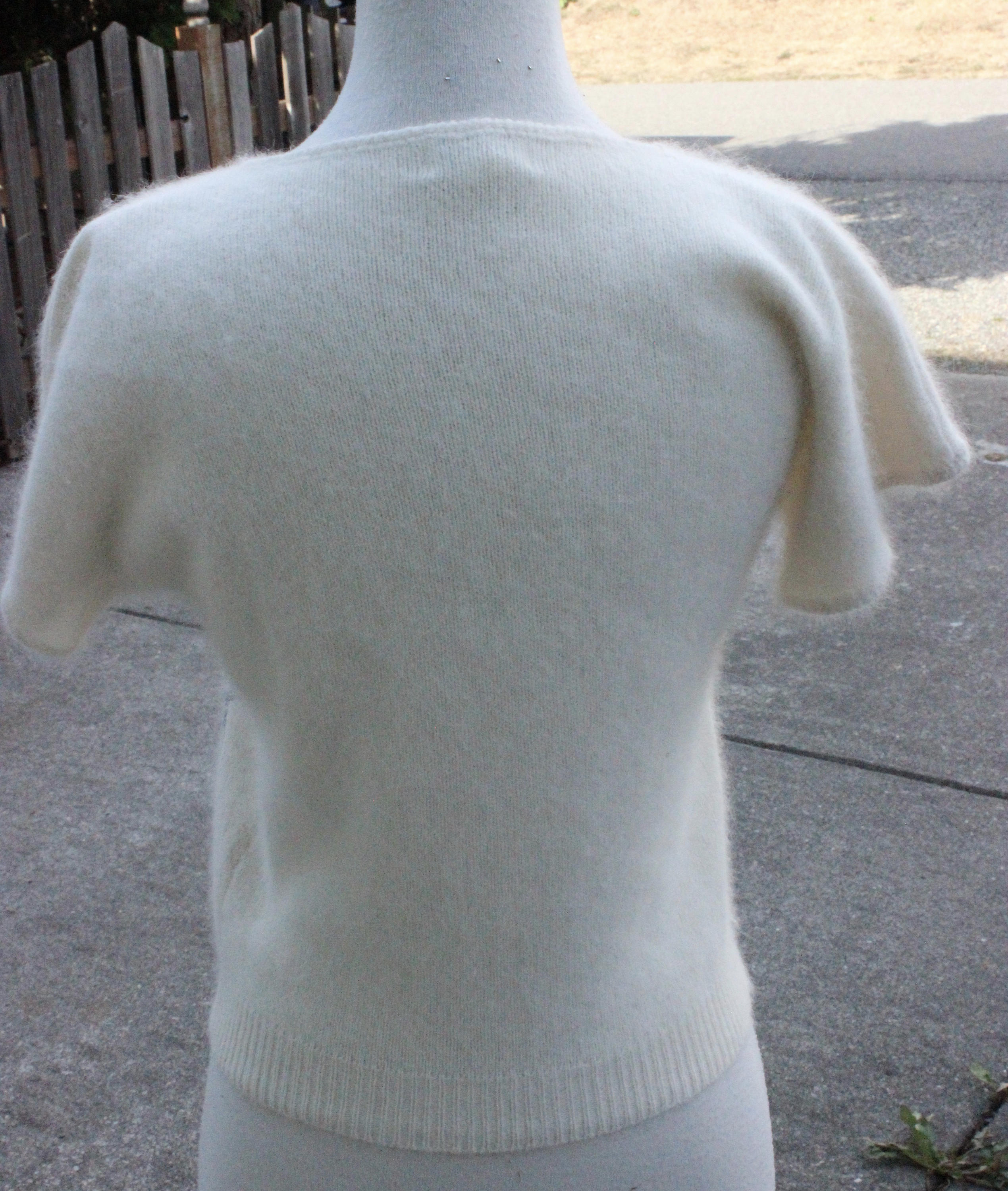 Vintage 80's Black and White Christian Dior Lambs wool Angora Sweater Size S