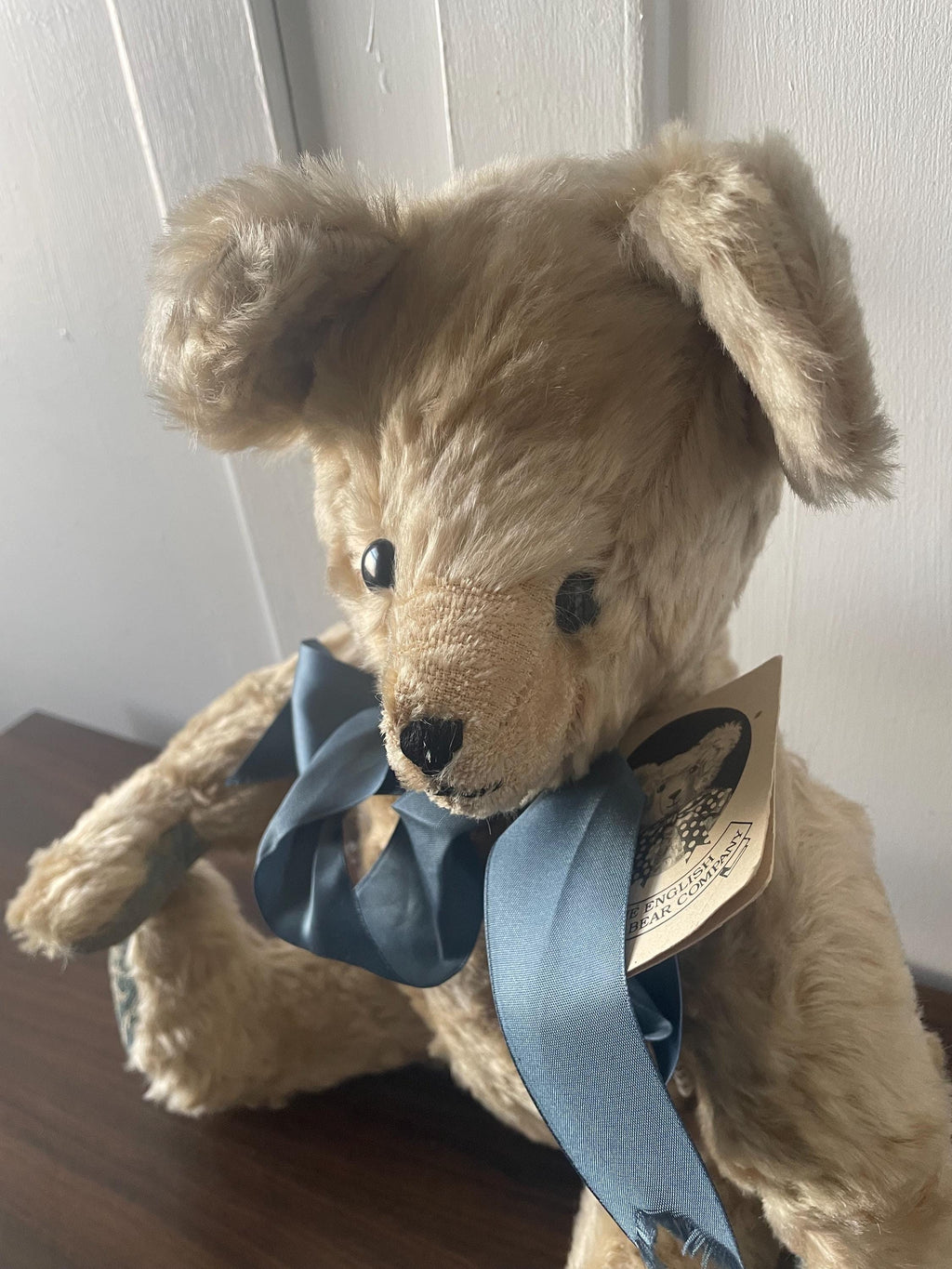 Vintage Blonde Mohair Teddy Bear Handmade in England The English Teddy Bear Company
