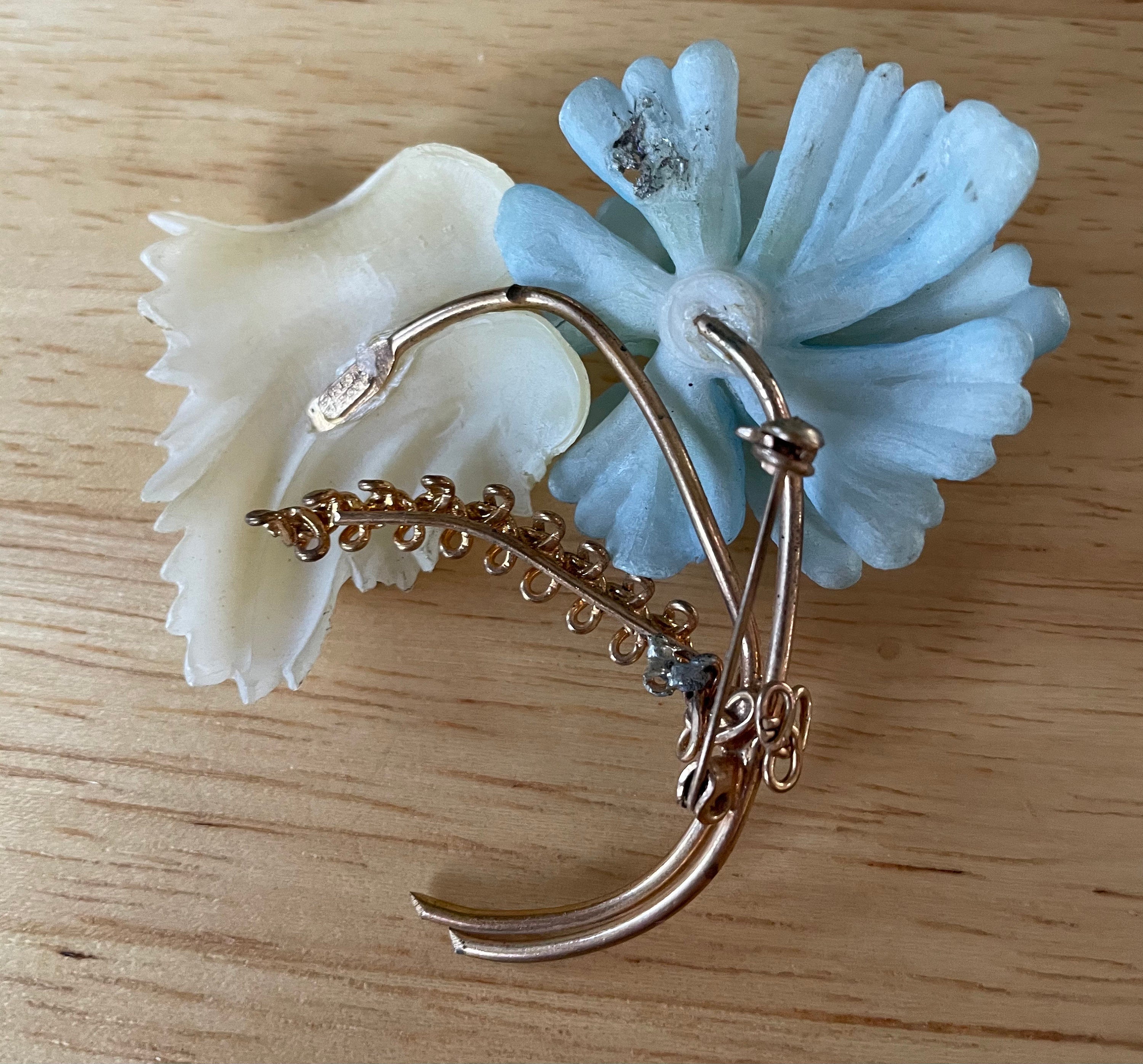 Beautiful Floral Brooch Pin Made in Austria