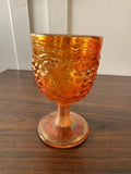 Vintage Vintage Marked Imperial Marigold Carnival Glass Grape Goblet (1)