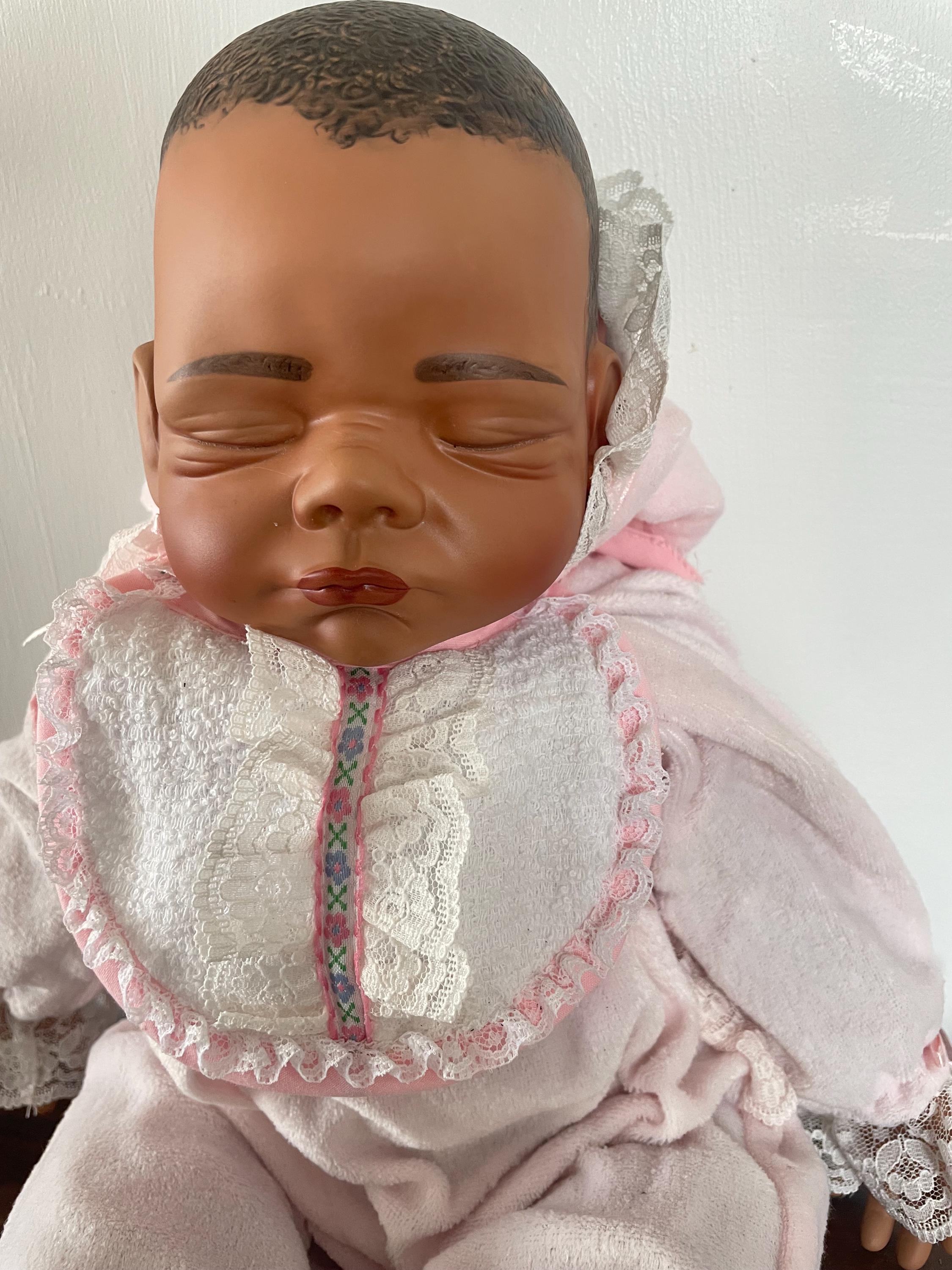 Vintage Ashton Drake Galleries Black Baby Doll Limited Edition Made By Joyce Wolf Hard to Find