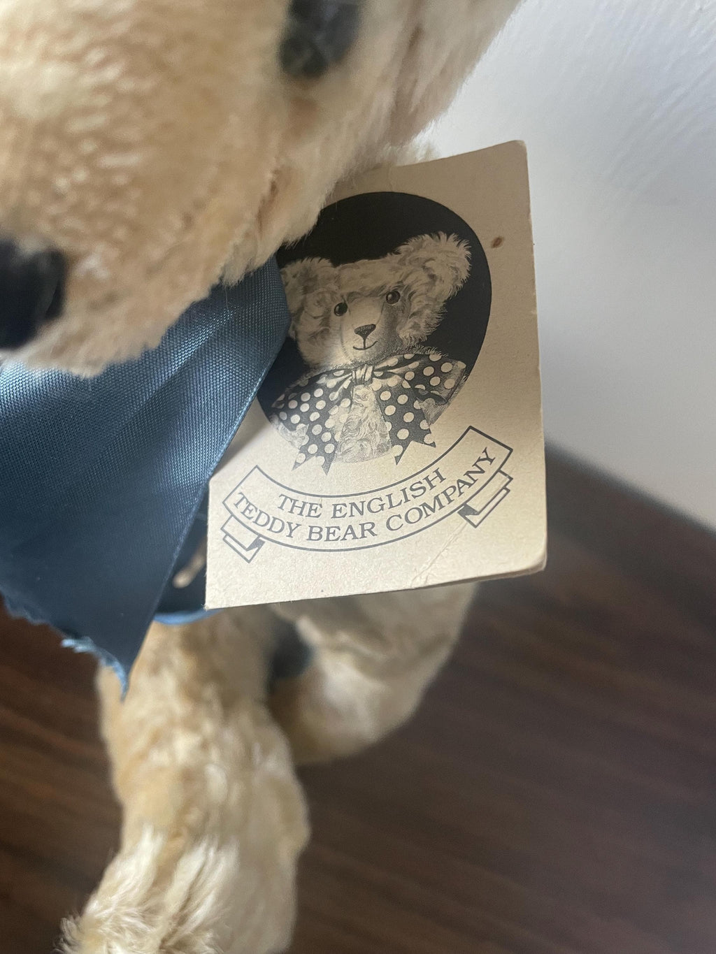 Vintage Blonde Mohair Teddy Bear Handmade in England The English Teddy Bear Company