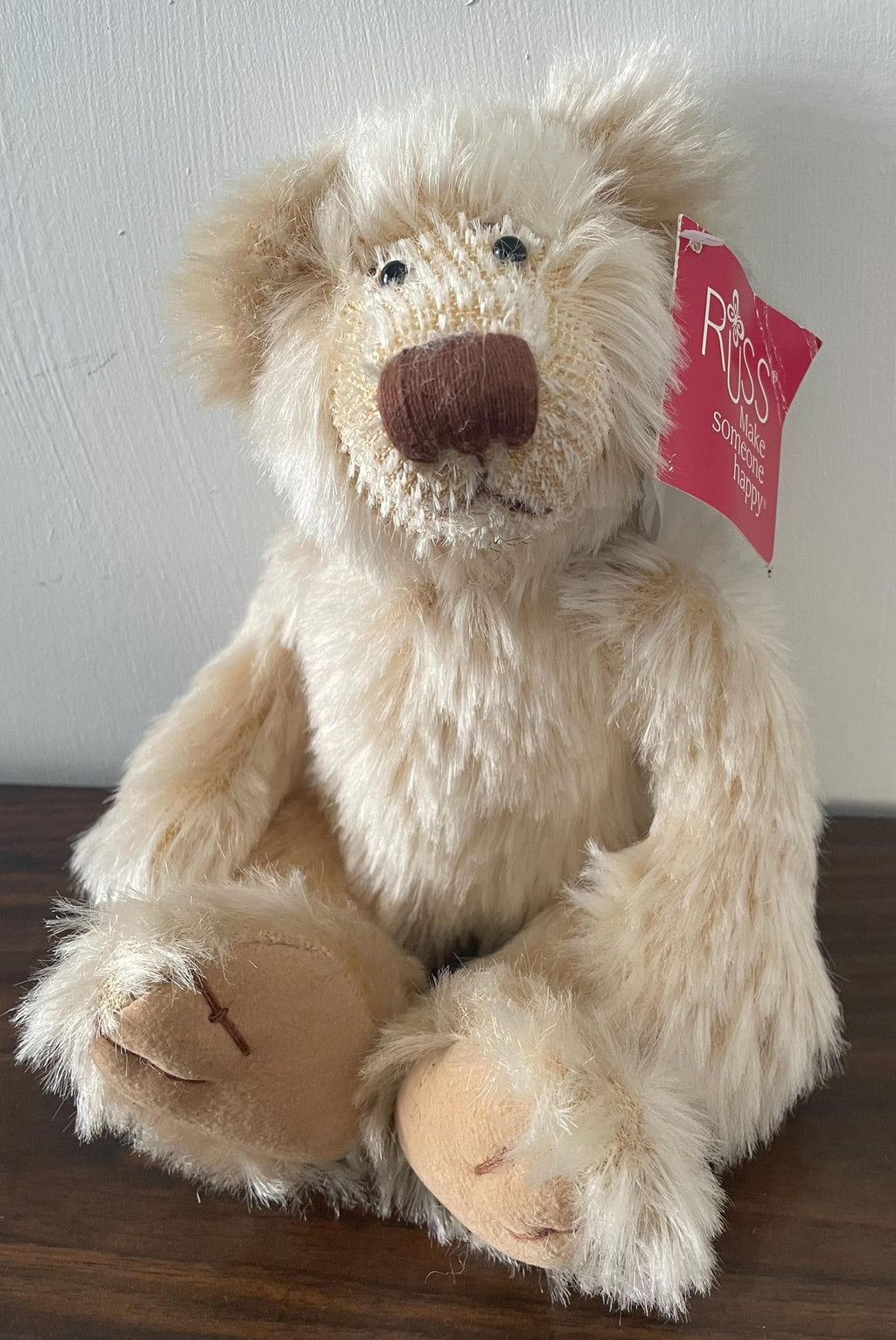 Vintage Russ Berrie Teddy Bear Desmond with Original Ear Tag