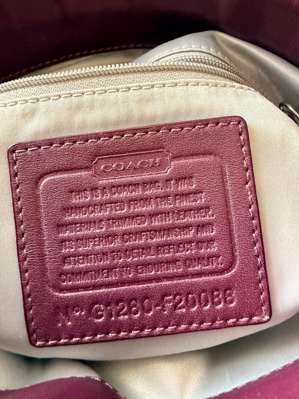 Vintage Coach Ashley Dotted F1260-20088 Purse in Purple