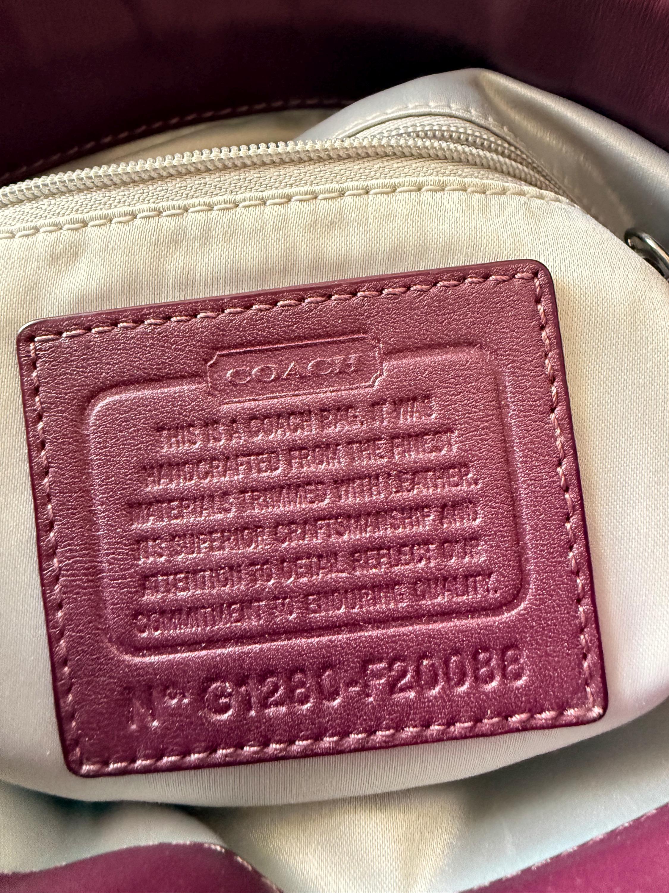 Vintage Coach Ashley Dotted F1260-20088 Purse in Purple
