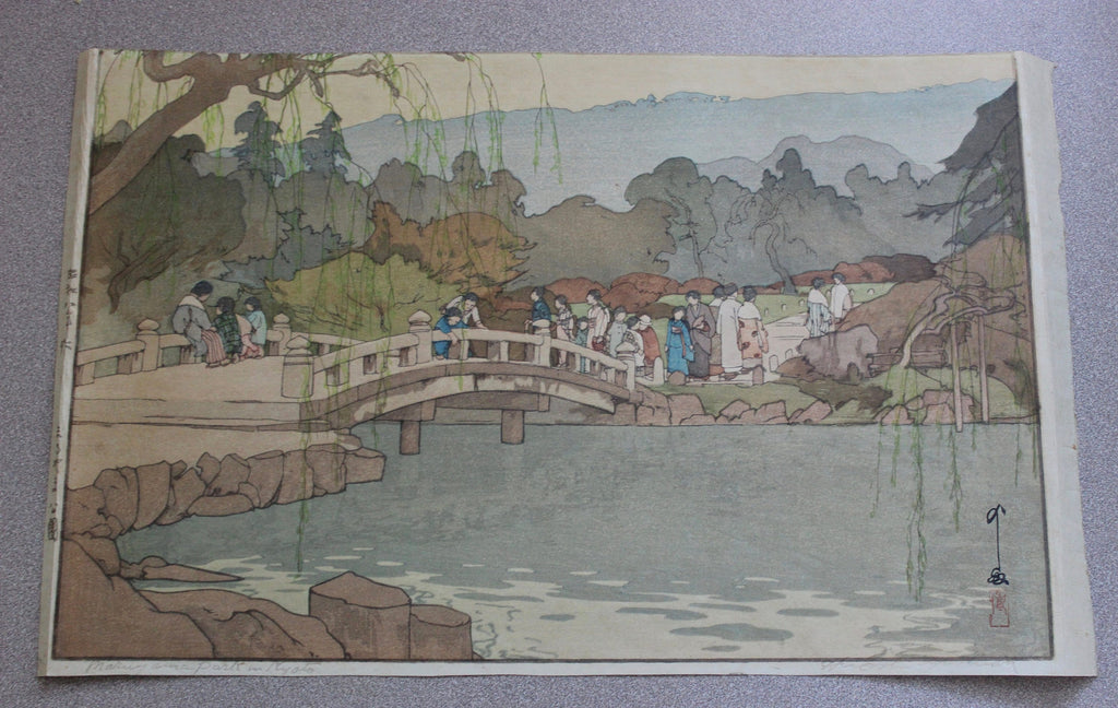 Rare Find Yoshida, Hiroshi (1876-1950) Maruyama Park in Kyoto Picture Japanese Artwork