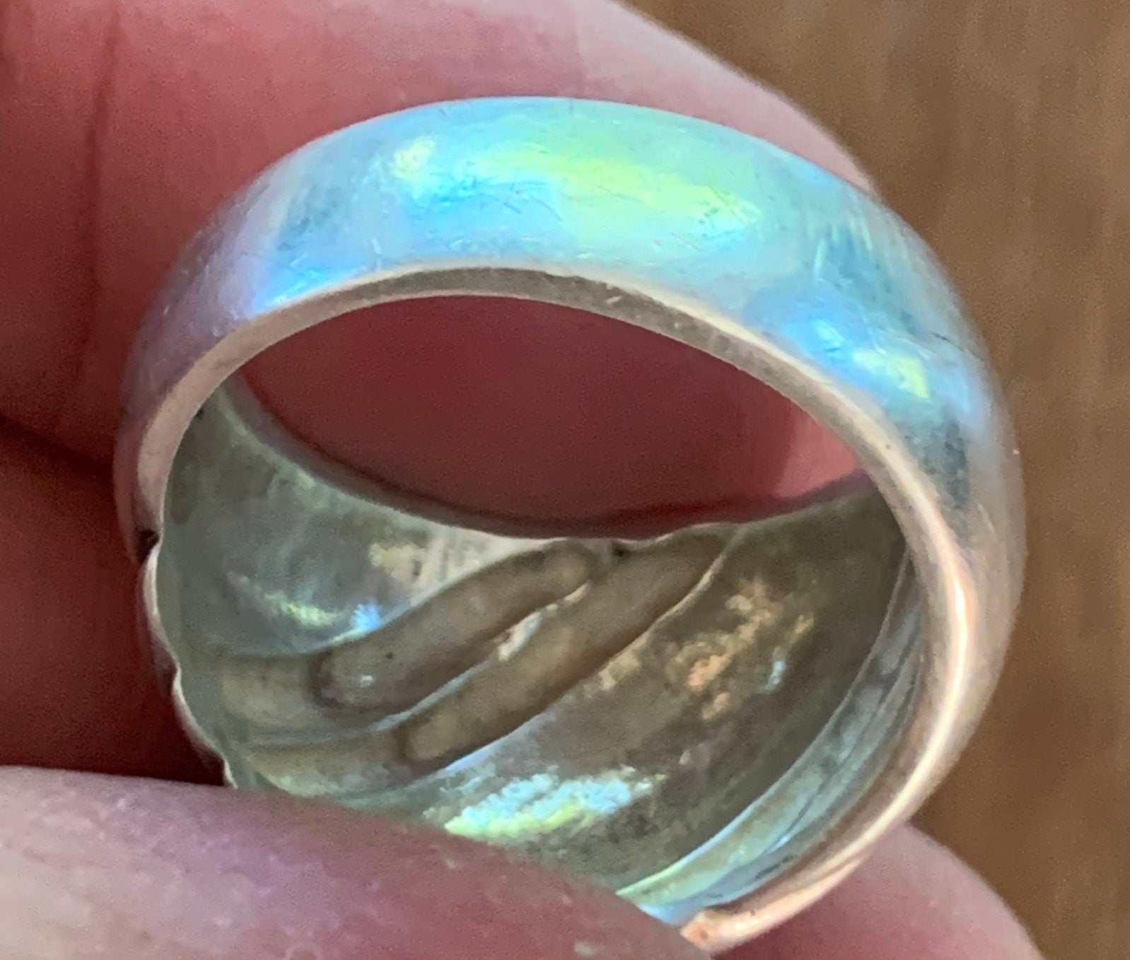 Beautiful Old Fashioned Style Sterling Silver Signed Kabana Ring size 8