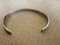Signed Moti S Native American Made Sterling Silver Cuff Bracelet Floral Design Inside and Out