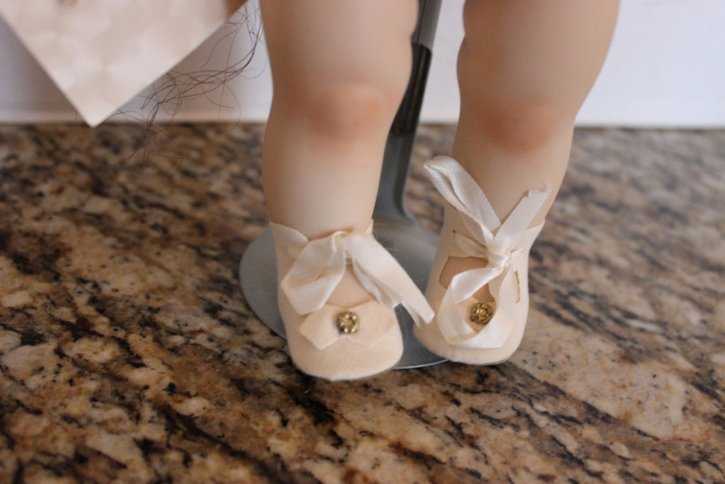 Artist Designed Cute 11" Porcelain "BEC" Reproduction Google Eye Doll Named Pixie