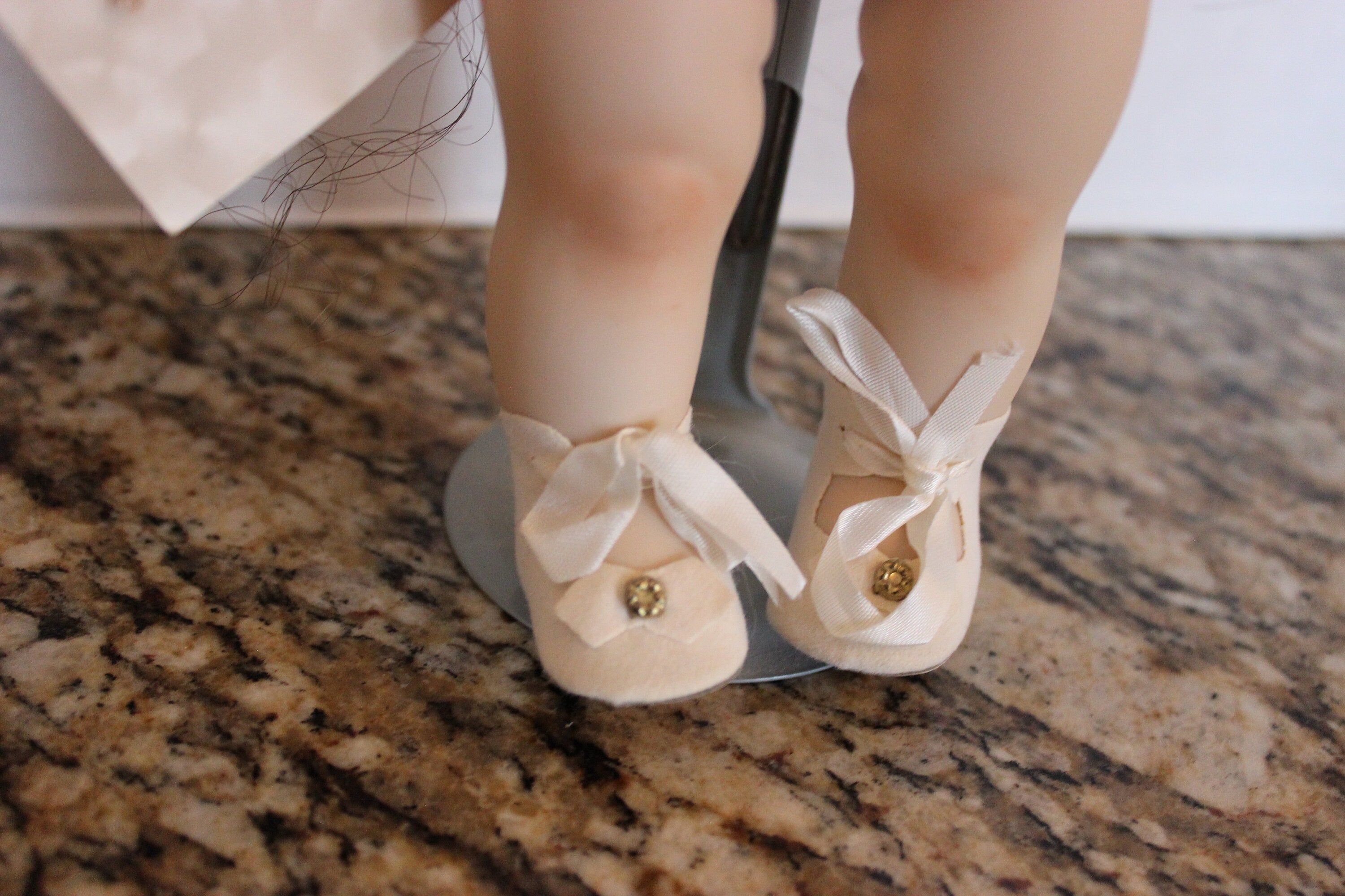 Artist Designed Cute 11" Porcelain "BEC" Reproduction Google Eye Doll Named Pixie