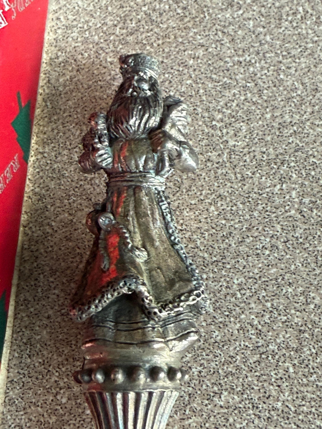 Vintage Christmas Reed and Barton Silver Plate 1997 Santa Spoon in Original Box