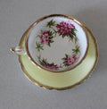 Stunning Paragon Tea Cup and Saucer Sunny Yellow with Lilac & Gold