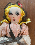 Antique WWII Hand Painted Cloth Doll Made in France Signed Alastian