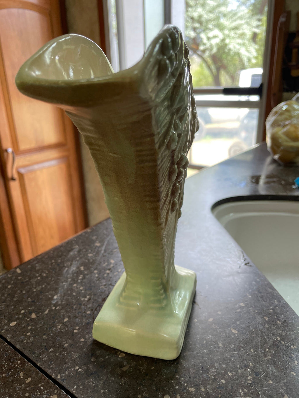 Vintage McCoy Grape Fan Vase