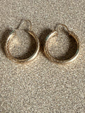 Beautiful Vintage 10k Gold Hoop Earrings Ladies Christmas Gift