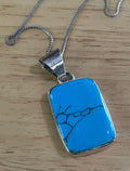 Large Native American Sterling Silver and Turquoise Necklace