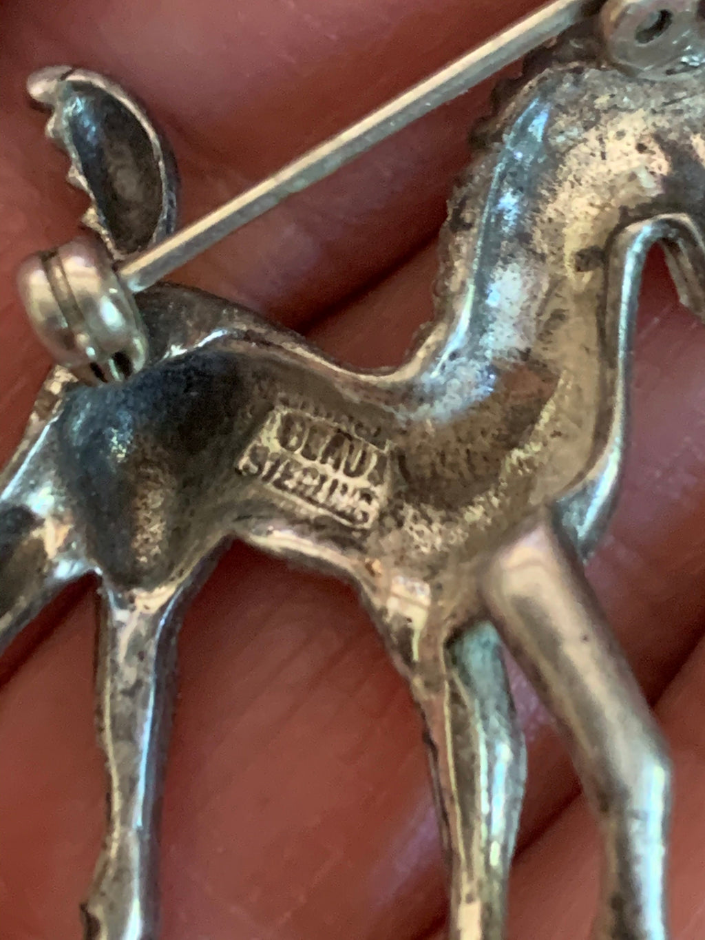 Vintage Sterling Silver .925 Adorable Horse Foal by BEAU craft Brooch Pin