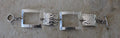 Sterling Silver Panel 925 Modernist Hammered Chain Toggle Bracelet