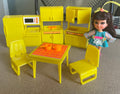 Rare Vintage 1969 Liddle Kiddles Playhouse Kitchen Set Cookin Hiddle Little Doll Cook