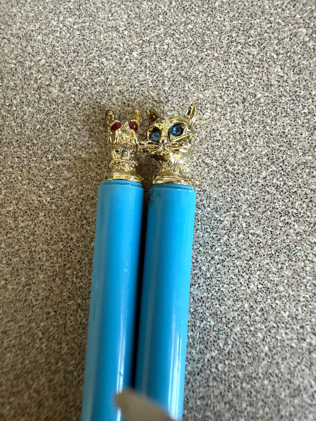 Vintage Cat and Dog Kids Children's Pen Set with Case
